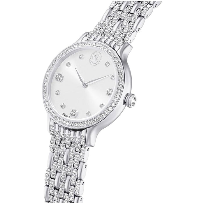 Swarovski Women's Silver Dial Silver Metal Band Analog Swiss Quartz Watch - 5693634