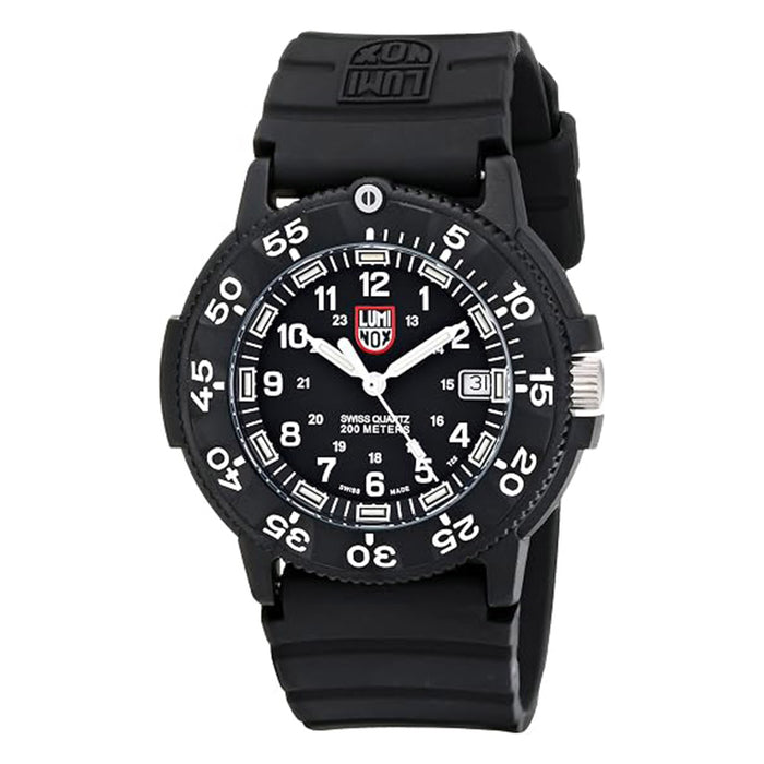 Luminox Men's Black/White Dial Polyurethane Band Navy Seal Dive Swiss Quartz Watch - XS.3001.F-New