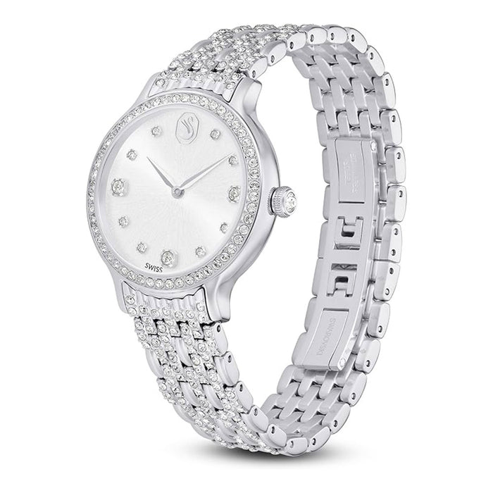 Swarovski Women's Silver Dial Silver Metal Band Analog Swiss Quartz Watch - 5693634