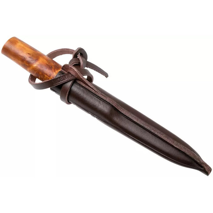 HELLE Unisex Brown Brut De Forge Drop point Blade Black Birch Wood Handle Bushcrafting Knife - HELLE102