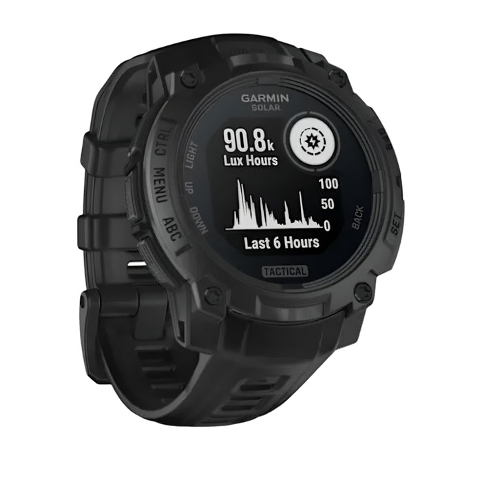 Garmin Instinct® 3 Tactical Edition 45MM Unisex Black Solar Charged Display Rugged Outdoor GPS Smartwatch - 010-02934-50