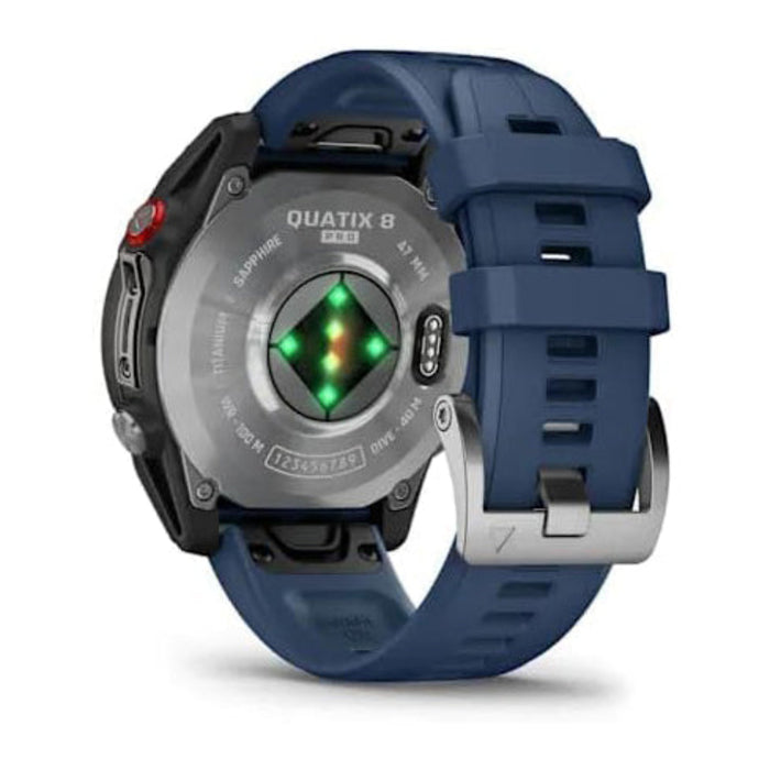 Garmin Quatix® 8 Pro – 47MM Unisex Blue Band AMOLED Display InReach® Technology For Satellite And LTE Connectivity Ultimate Nautical Smartwatch - 010-03198-50
