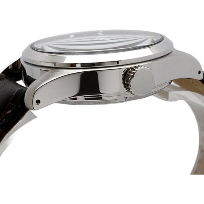 Seiko Men's Green Dial Dark Brown Leather Band Mechanical Watch - SRPJ89