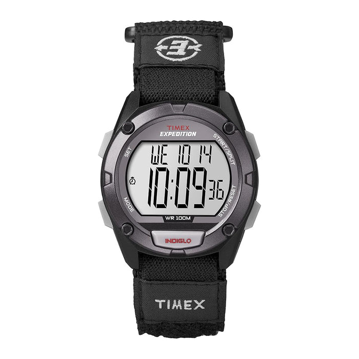 Timex Men's Gray Dial Black Nylon Strap Expedition Digital CAT Fast Wrap Watch - T49949