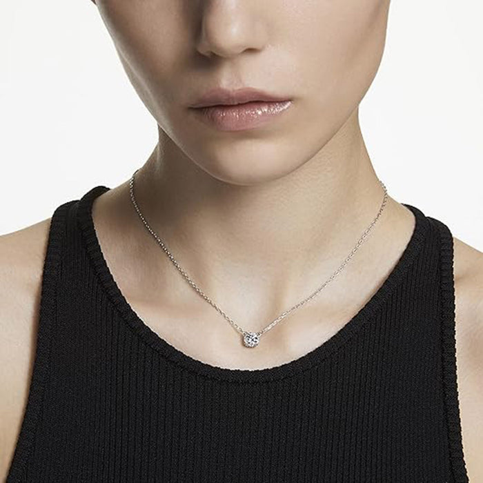 Swarovski Women's White Crystals on a Rhodium Finish Setting Constella Pendant Necklace - 5636706