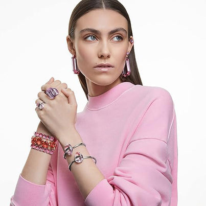 Swarovski Women's Pink Size 8 Lucent Cocktail Ring - 5607360(2)