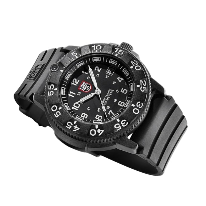 Luminox Navy Seal 3000 Black Plastic Band Black Dial Quartz Analog Watch - XS.3001.F