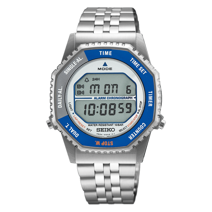 Seiko Men's Silver Stainless Steel Band Rotary Switch Quartz Watch - SMGG21