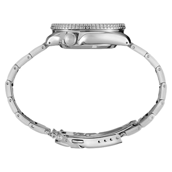 Seiko Men's Black Guilloche Dial Silver Stainless Steel Analog Automatic with Manual Winding Capacity Watch - SRPD57