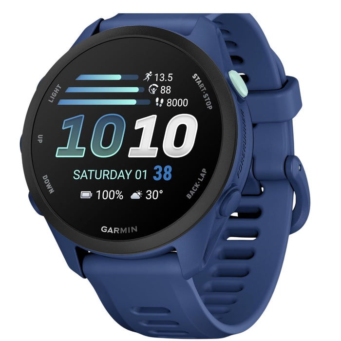 Garmin Forerunner® 70 43mm Tidal Blue AMOLED GPS Running with Heart Rate Monitoring, Daily Suggested Workouts & Adaptive Training Plans Smartwatch - 010-04307-05