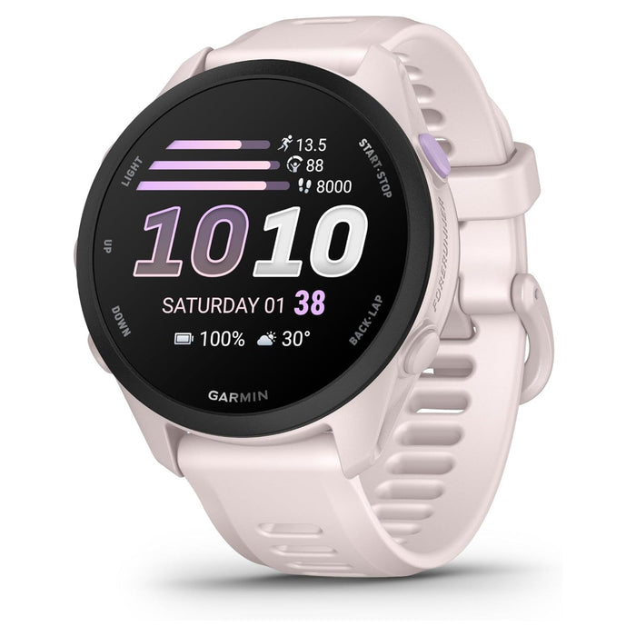 Garmin Forerunner® 70 43mm Unisex Soft Pink AMOLED Display GPS Running with Heart Rate Monitoring and Adaptive Training Plans Smartwatch - 010-04307-04