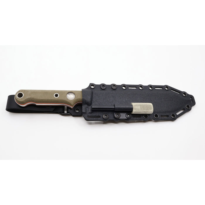 White River OD Green Handle White Stainless Steel Fixed Blade Knife - WRFC7
