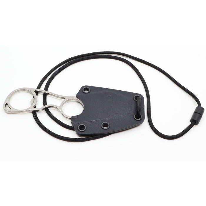 White River Gray Stonewashed Double Bevel Skeletonized Handle Knucklehead II Fixed Blade Knife - WRKNU2