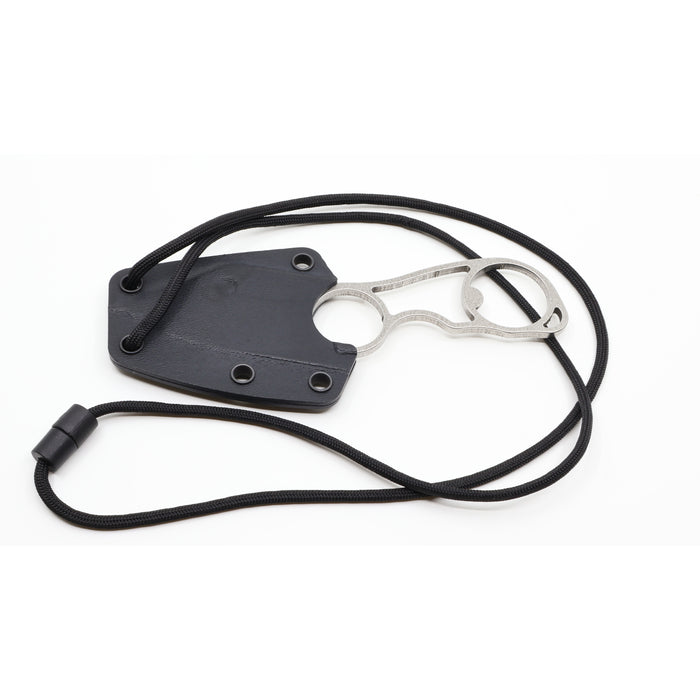 White River Gray Stonewashed Double Bevel Skeletonized Handle Knucklehead II Fixed Blade Knife - WRKNU2