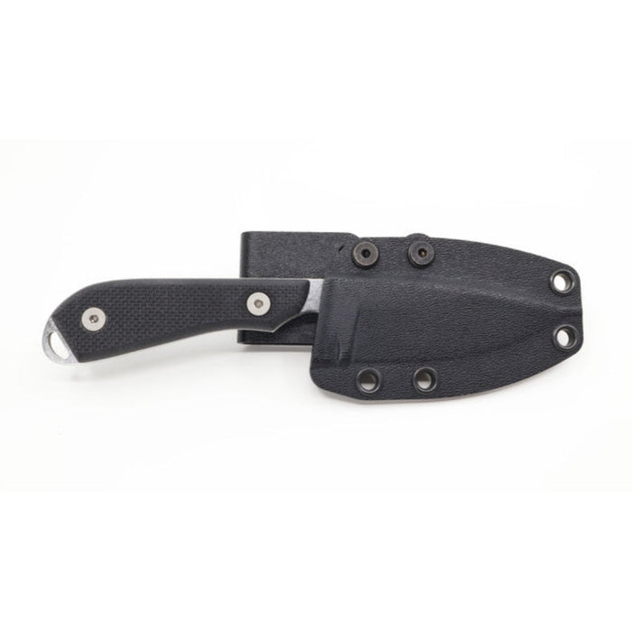 White River Black Burlap Micart Handles Caper Fixed Blade Knife - M1-BBL