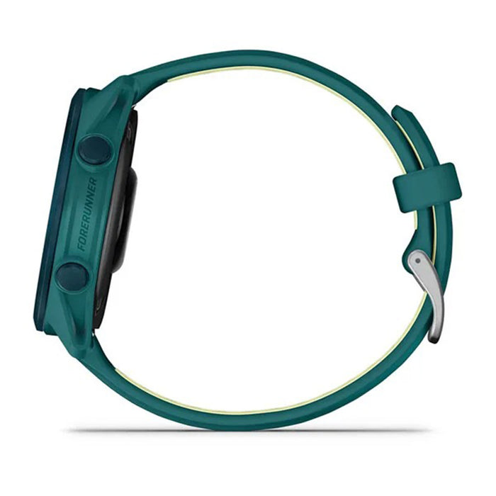 Garmin Unisex Black Dial Forerunner® 170 Music Easy-to-Use GPS Running with Teal Green/Citron Band Silicone Band Smartwatch - 010-03920-12