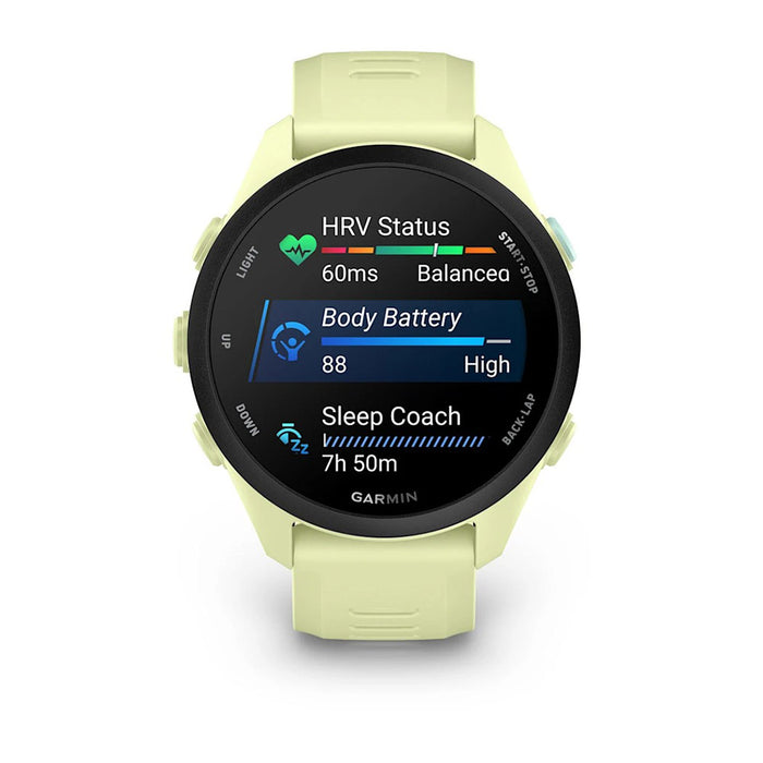 Garmin Unisex Black Dial Forerunner® 70 Easy-to-Use GPS Running with Citron Silicone Band Smartwatch - 010-04307-02