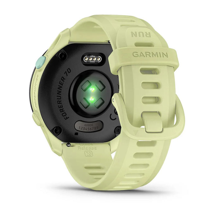 Garmin Unisex Black Dial Forerunner® 70 Easy-to-Use GPS Running with Citron Silicone Band Smartwatch - 010-04307-02