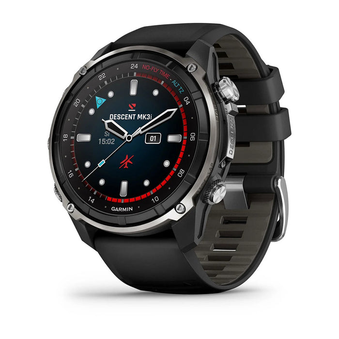 Garmin Unisex Black/Pebble Gray Descent™ Mk3i 51mm PVD Titanium Band Air Integration Dive Computer and Multisport GPS Smartwatch - 010-02752-07