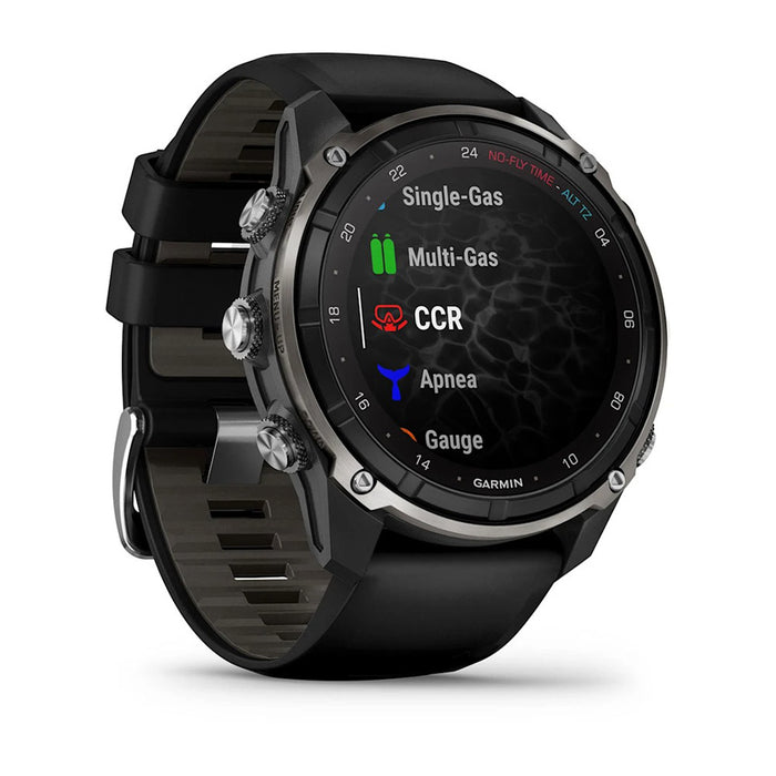 Garmin Unisex Black/Pebble Gray Descent™ Mk3i 51mm PVD Titanium Band Air Integration Dive Computer and Multisport GPS Smartwatch - 010-02752-07