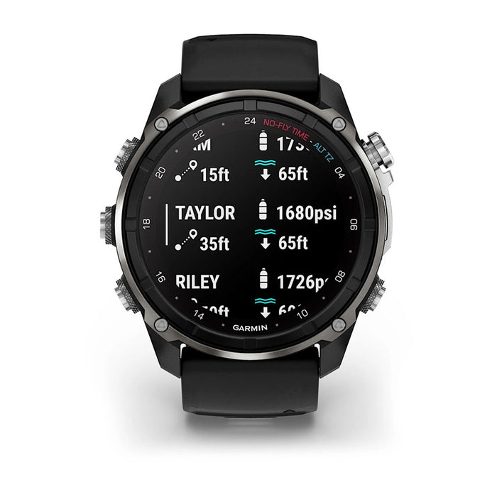 Garmin Unisex Black/Pebble Gray Descent™ Mk3i 51mm PVD Titanium Band Air Integration Dive Computer and Multisport GPS Smartwatch - 010-02752-07