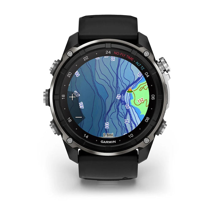 Garmin Unisex Black/Pebble Gray Descent™ Mk3i 51mm PVD Titanium Band Air Integration Dive Computer and Multisport GPS Smartwatch - 010-02752-07
