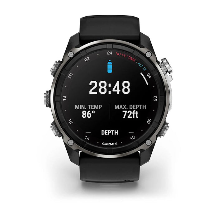 Garmin Unisex Black/Pebble Gray Descent™ Mk3i 51mm PVD Titanium Band Air Integration Dive Computer and Multisport GPS Smartwatch - 010-02752-07