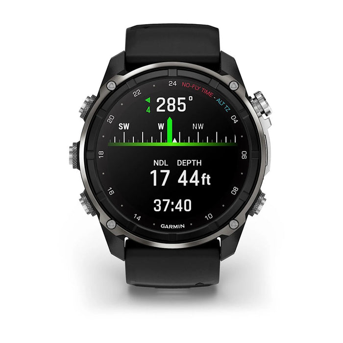Garmin Unisex Black/Pebble Gray Descent™ Mk3i 51mm PVD Titanium Band Air Integration Dive Computer and Multisport GPS Smartwatch - 010-02752-07