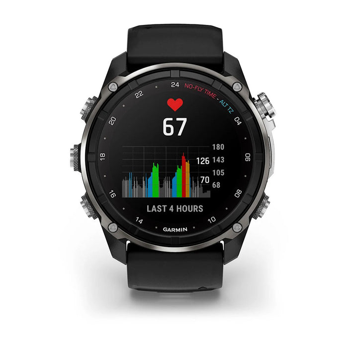 Garmin Unisex Black/Pebble Gray Descent™ Mk3i 51mm PVD Titanium Band Air Integration Dive Computer and Multisport GPS Smartwatch - 010-02752-07