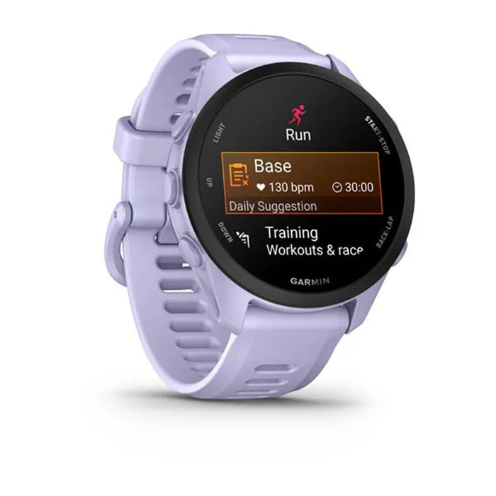 Garmin Unisex Black Dial Forerunner® 70 Easy-to-Use GPS Running with Cool Lavendar Silicone Band Smartwatch - 010-04307-03