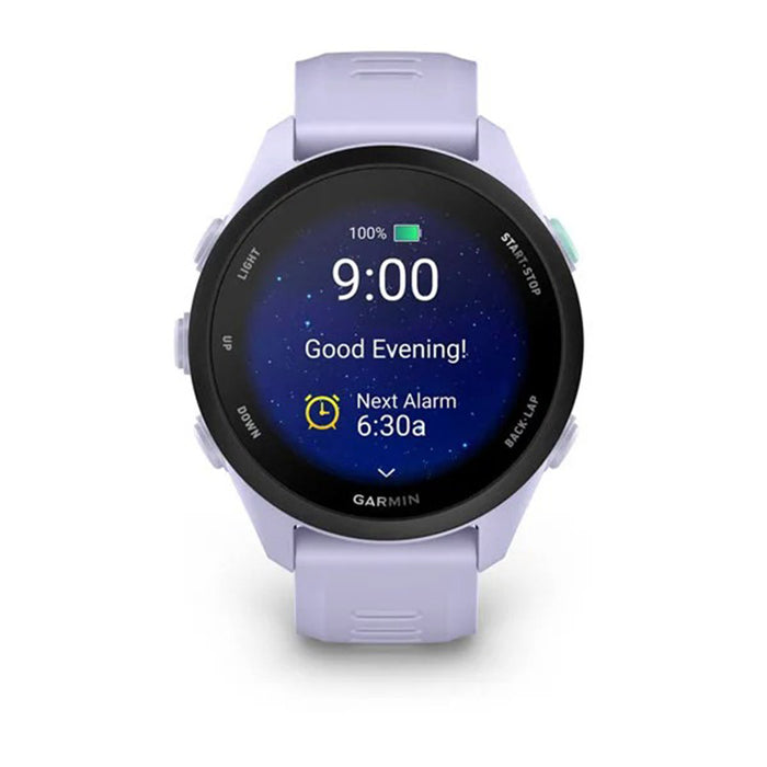 Garmin Unisex Black Dial Forerunner® 70 Easy-to-Use GPS Running with Cool Lavendar Silicone Band Smartwatch - 010-04307-03
