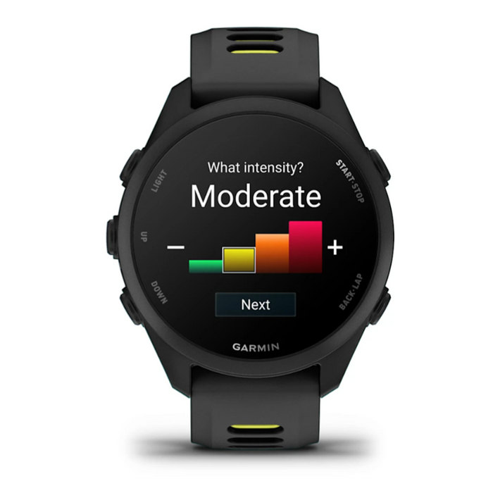 Garmin Unisex Black Dial Forerunner® 170 Music Easy-to-Use GPS Running with Black/Amp Yellow Band Silicone Band Smartwatch - 010-03920-10