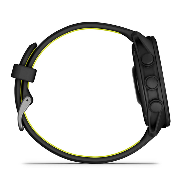 Garmin Unisex Black Dial Forerunner® 170 Music Easy-to-Use GPS Running with Black/Amp Yellow Band Silicone Band Smartwatch - 010-03920-10