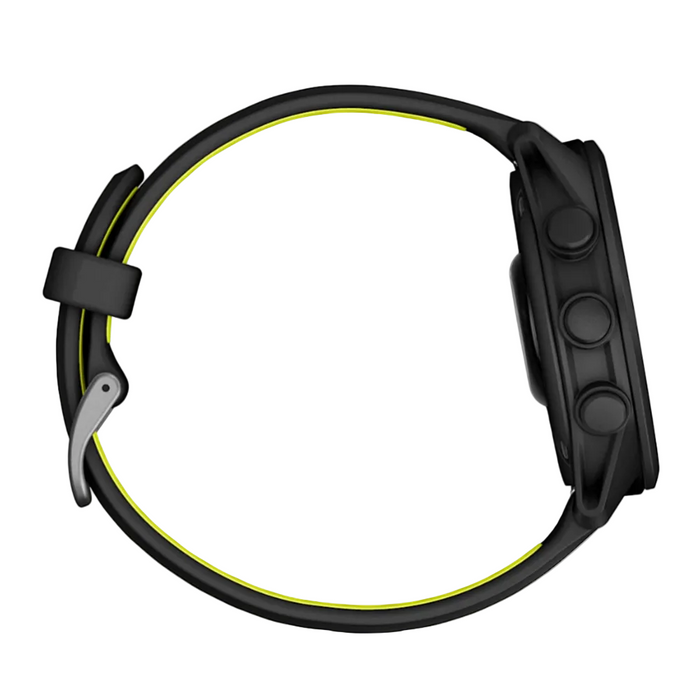 Garmin Unisex Black Dial Forerunner® 170 Easy-to-Use GPS Running with Black/Amp Yellow Band Silicone Band Smartwatch - 010-03920-00