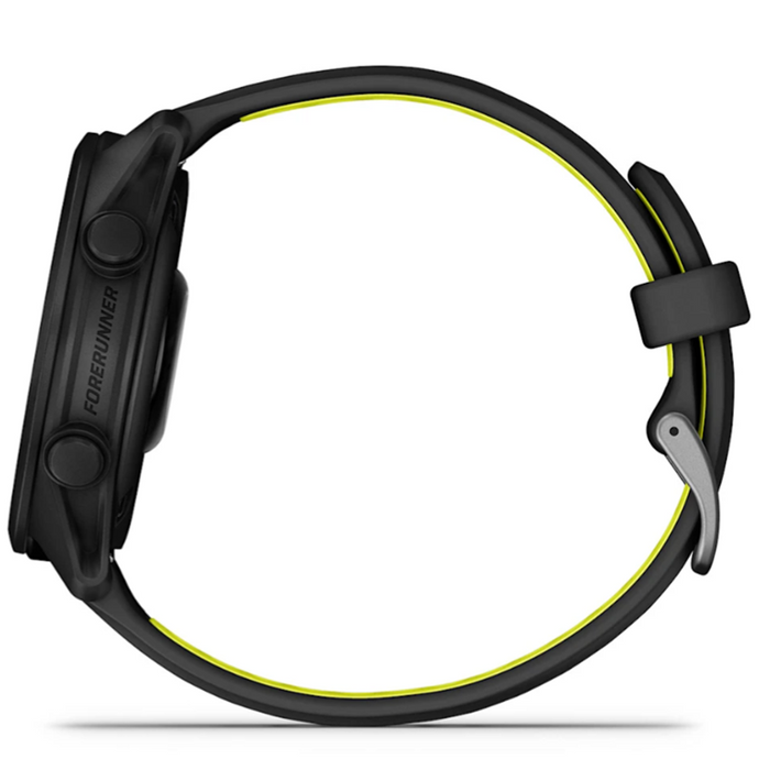 Garmin Unisex Black Dial Forerunner® 170 Easy-to-Use GPS Running with Black/Amp Yellow Band Silicone Band Smartwatch - 010-03920-00