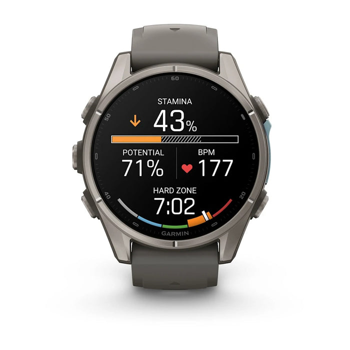 Garmin fēnix® 9 51mm Unisex Pebble Gray Titanium with Silicone Band AMOLED Display Premium Multisport GPS Smartwatch - 010-04763-00