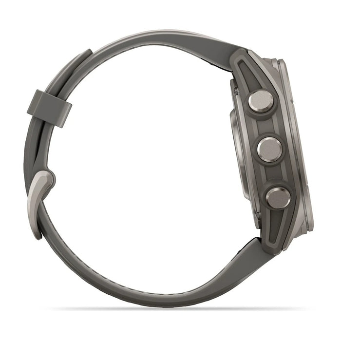 Garmin fēnix® 9 51mm Unisex Pebble Gray Titanium with Silicone Band AMOLED Display Premium Multisport GPS Smartwatch - 010-04763-00