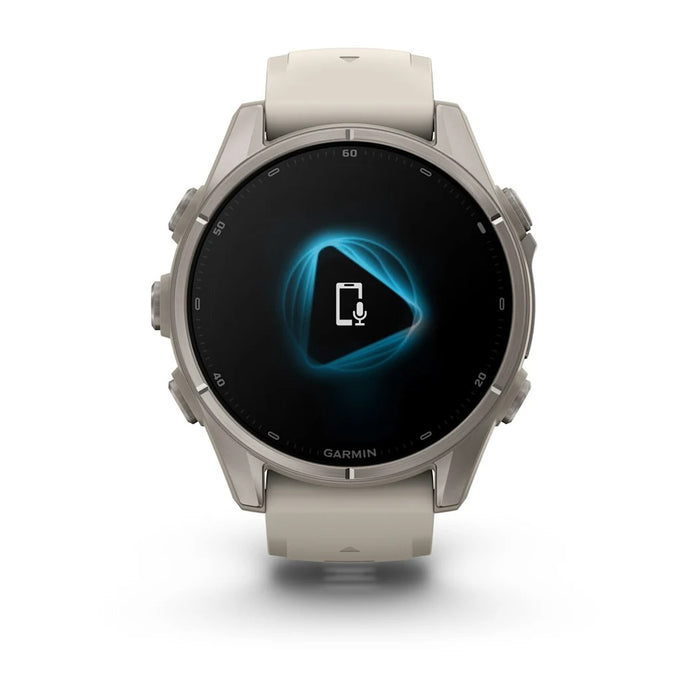 Garmin fēnix® 9 43mm Unisex Fog Gray Titanium with Silicone Band AMOLED Display Premium Multisport GPS Smartwatch - 010-04761-00