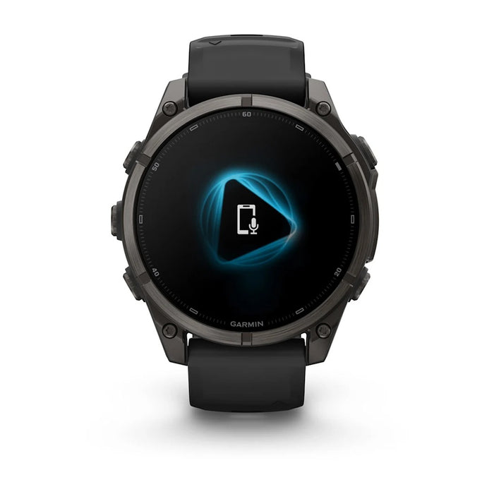 Garmin fēnix® 9 47mm Unisex Carbon Gray DLC Titanium with Black Silicone Band AMOLED Display Premium Multisport GPS Smartwatch - 010-04762-10