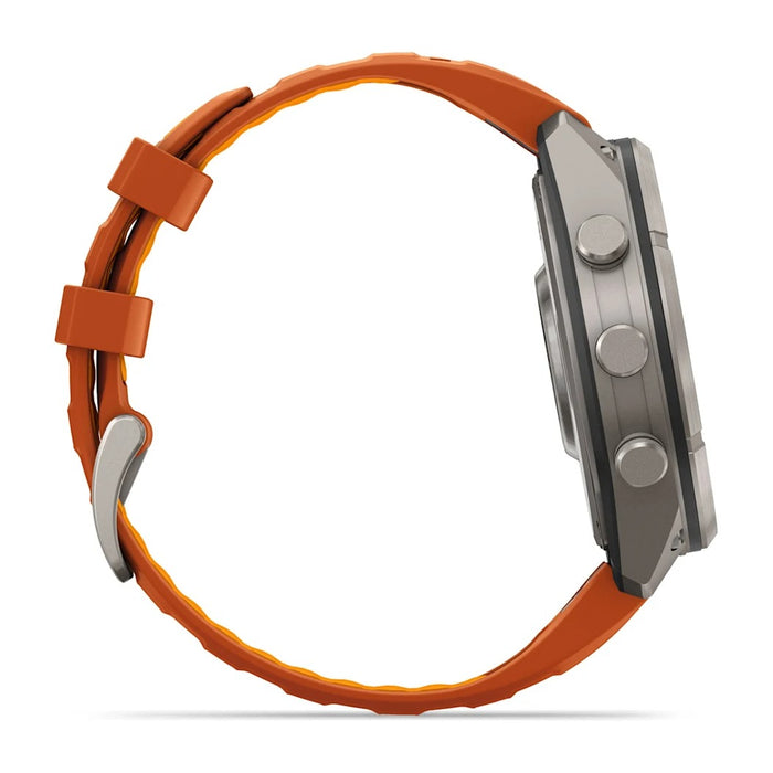 Garmin fēnix® 9 Pro 51mm Unisex Autumn Orange Titanium With Spark Orange Silicone Band AMOLED Display Premium Connected Multisport GPS Smartwatch - 010-04337-05