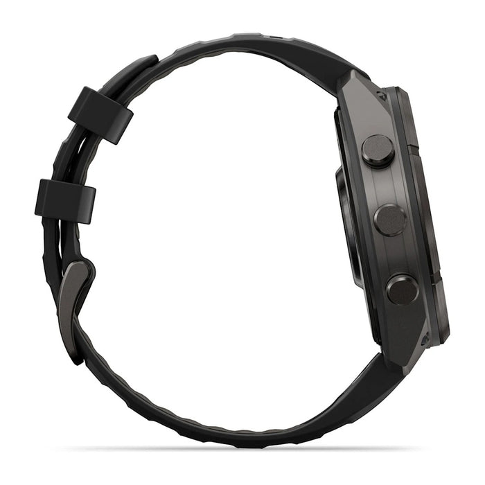 Garmin fēnix® 9 Pro 47mm Unisex Black/Pebble Gray DLC Titanium With Black Silicone Band AMOLED Display Premium Connected Multisport GPS Smartwatch - 010-04336-15