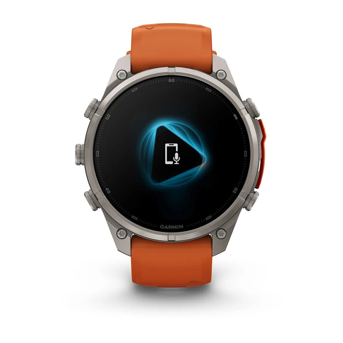 Garmin fēnix® 9 Pro 47mm Unisex Autumn Orange Titanium With Spark Orange Silicone Band AMOLED Display inReach® Technology Premium Connected Multisport GPS Smartwatch - 010-04336-00
