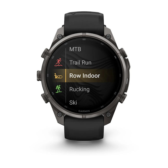Garmin fēnix® 9 Pro 51mm Unisex Pebble Gray DLC Titanium With Black Silicone Band AMOLED Display inReach® Technology Premium Connected Multisport GPS Smartwatch - 010-04337-10