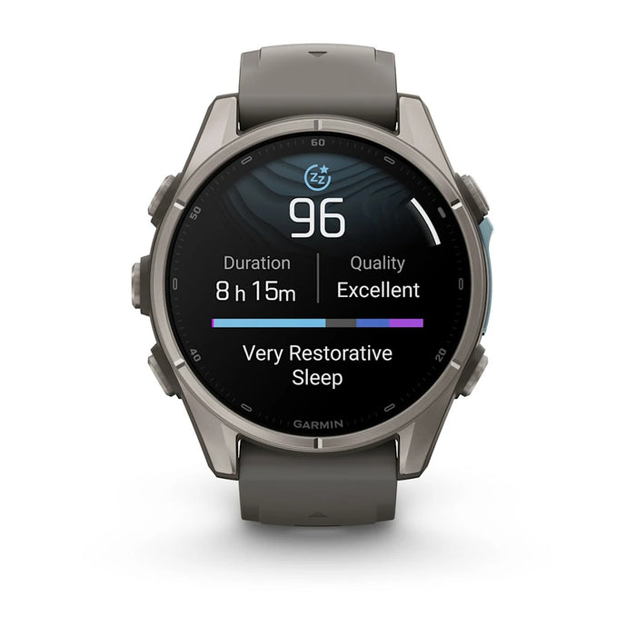 Garmin fēnix® 9 51mm Unisex Pebble Gray Titanium with Silicone Band AMOLED Display Premium Multisport GPS Smartwatch - 010-04763-00