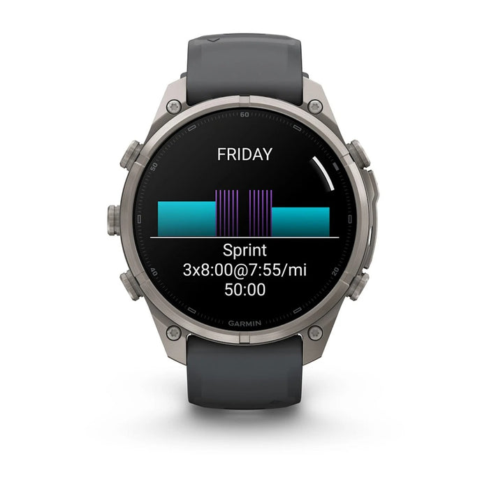 Garmin fēnix® 9 Pro 47mm Unisex Graphite Titanium With Black Silicone Band AMOLED Display inReach® Technology Premium Connected Multisport GPS Smartwatch - 010-04336-20