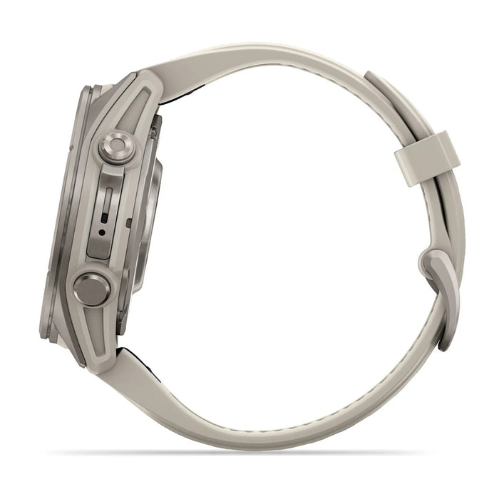 Garmin fēnix® 9 43mm Unisex Fog Gray Titanium with Silicone Band AMOLED Display Premium Multisport GPS Smartwatch - 010-04761-00
