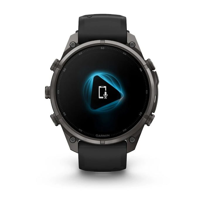 Garmin fēnix® 9 Pro 47mm Unisex Black/Pebble Gray DLC Titanium With Black Silicone Band AMOLED Display inReach® Technology Premium Connected Multisport GPS Smartwatch - 010-04336-10