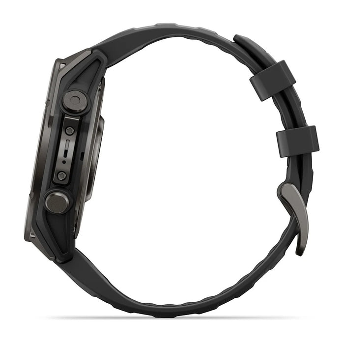 Garmin fēnix® 9 51mm Unisex Carbon Gray DLC Titanium with Black Silicone Band AMOLED Display Premium Multisport GPS Smartwatch - 010-04763-10
