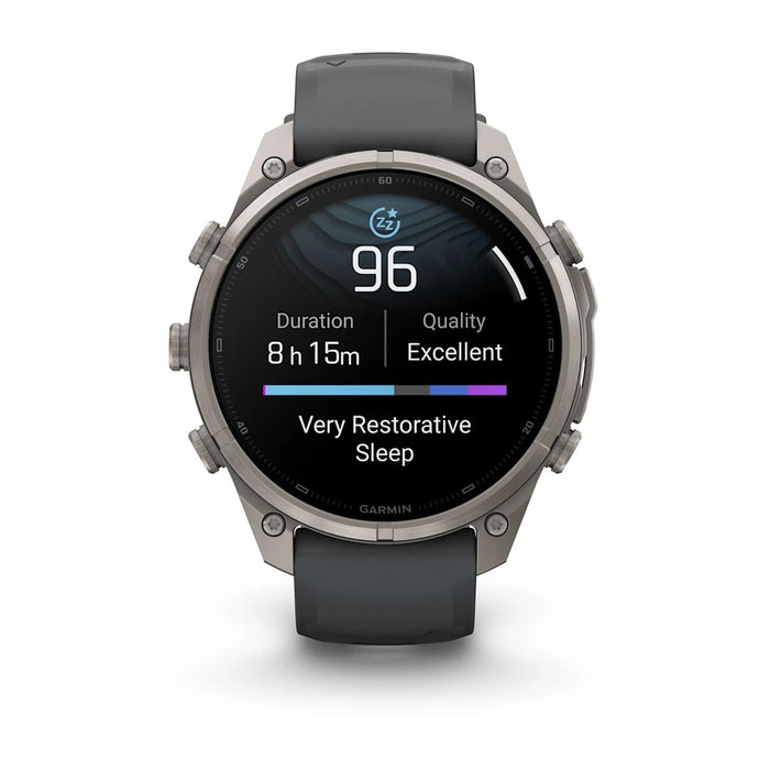 Garmin fēnix® 9 Pro 47mm Unisex Graphite Titanium With Black Silicone Band AMOLED Display Premium Connected Multisport GPS Smartwatch - 010-04336-25
