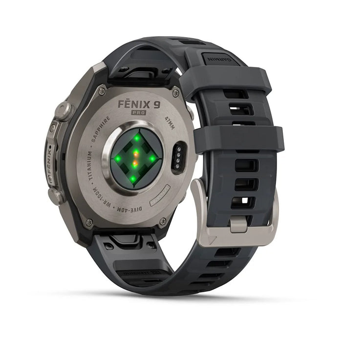 Garmin fēnix® 9 Pro 51mm Unisex Graphite Titanium with Black Silicone Band AMOLED Display Premium Connected Multisport GPS Smartwatch - 010-04337-25